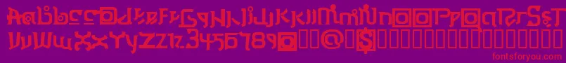 ThaiOneon Font – Red Fonts on Purple Background