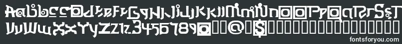 フォントThaiOneon – 黒い背景に白い文字