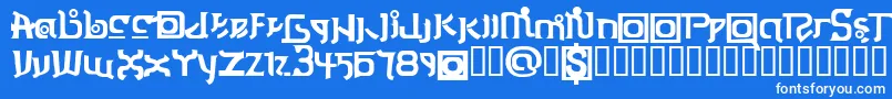 ThaiOneon Font – White Fonts on Blue Background