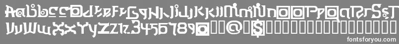 フォントThaiOneon – 灰色の背景に白い文字