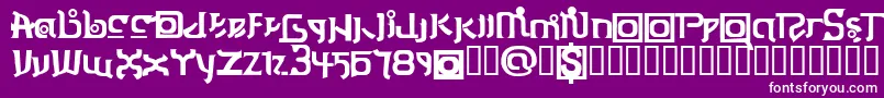 フォントThaiOneon – 紫の背景に白い文字