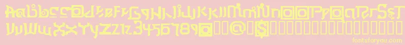 ThaiOneon Font – Yellow Fonts on Pink Background