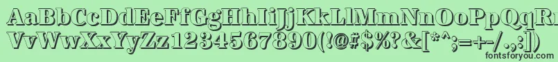 AntiquashCdXboldRegular Font – Black Fonts on Green Background
