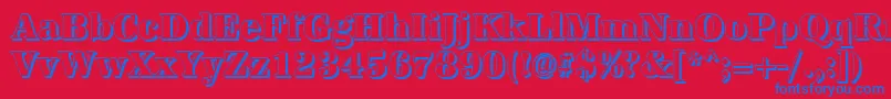 AntiquashCdXboldRegular Font – Blue Fonts on Red Background