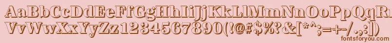 AntiquashCdXboldRegular Font – Brown Fonts on Pink Background