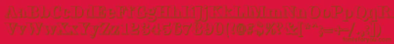 フォントAntiquashCdXboldRegular – 赤い背景に茶色の文字