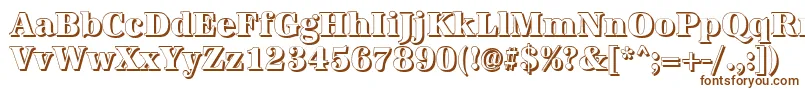 Czcionka AntiquashCdXboldRegular – brązowe czcionki