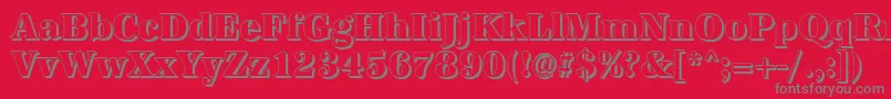 AntiquashCdXboldRegular Font – Gray Fonts on Red Background