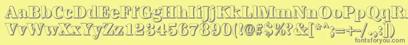 AntiquashCdXboldRegular Font – Gray Fonts on Yellow Background