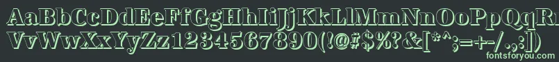 AntiquashCdXboldRegular Font – Green Fonts on Black Background