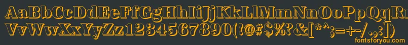 AntiquashCdXboldRegular Font – Orange Fonts on Black Background