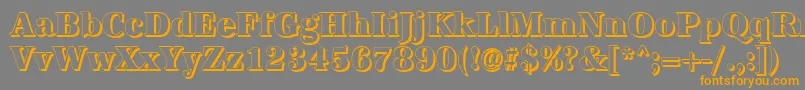 AntiquashCdXboldRegular Font – Orange Fonts on Gray Background