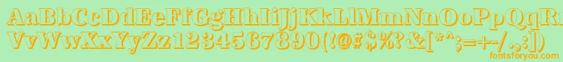 AntiquashCdXboldRegular Font – Orange Fonts on Green Background