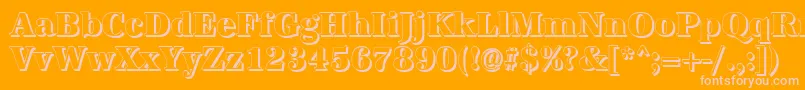 AntiquashCdXboldRegular Font – Pink Fonts on Orange Background