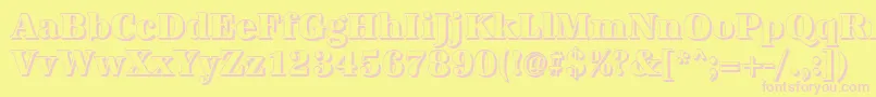 AntiquashCdXboldRegular Font – Pink Fonts on Yellow Background