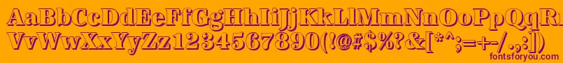 AntiquashCdXboldRegular Font – Purple Fonts on Orange Background