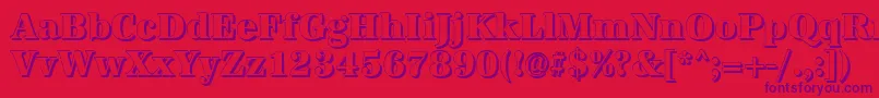 AntiquashCdXboldRegular Font – Purple Fonts on Red Background