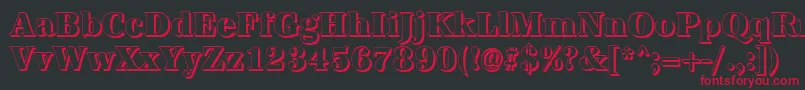 AntiquashCdXboldRegular Font – Red Fonts on Black Background
