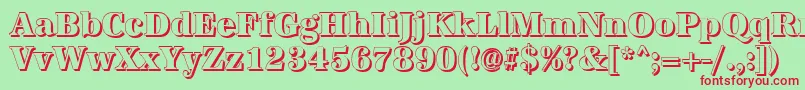 AntiquashCdXboldRegular Font – Red Fonts on Green Background