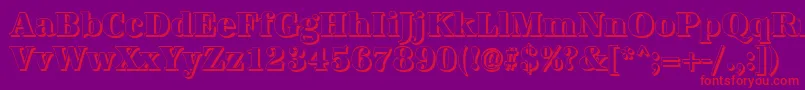 AntiquashCdXboldRegular Font – Red Fonts on Purple Background