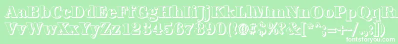AntiquashCdXboldRegular Font – White Fonts on Green Background