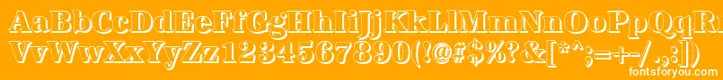 AntiquashCdXboldRegular Font – White Fonts on Orange Background