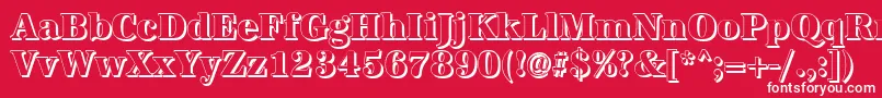 AntiquashCdXboldRegular Font – White Fonts on Red Background
