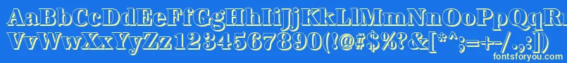 AntiquashCdXboldRegular Font – Yellow Fonts on Blue Background