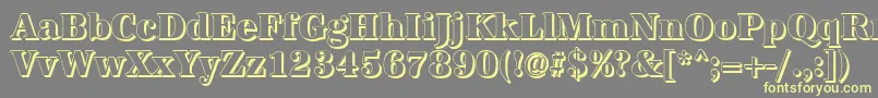 AntiquashCdXboldRegular Font – Yellow Fonts on Gray Background