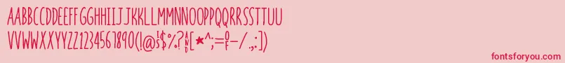 InYourFaceJoffrey Font – Red Fonts on Pink Background