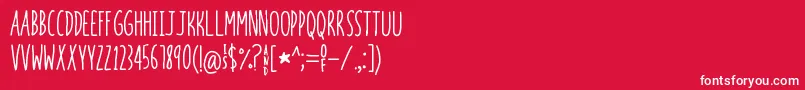 InYourFaceJoffrey Font – White Fonts on Red Background