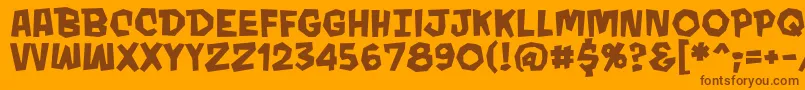 Шрифт Mondobeyondobb ffy – коричневые шрифты на оранжевом фоне