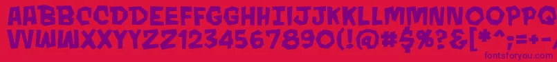 Mondobeyondobb ffy Font – Purple Fonts on Red Background