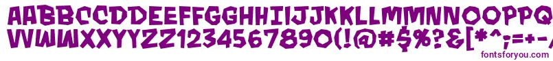 Mondobeyondobb ffy Font – Purple Fonts on White Background