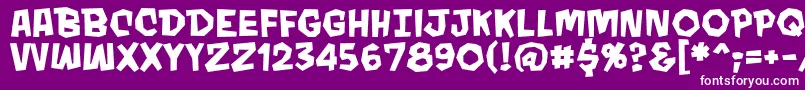 Mondobeyondobb ffy Font – White Fonts on Purple Background