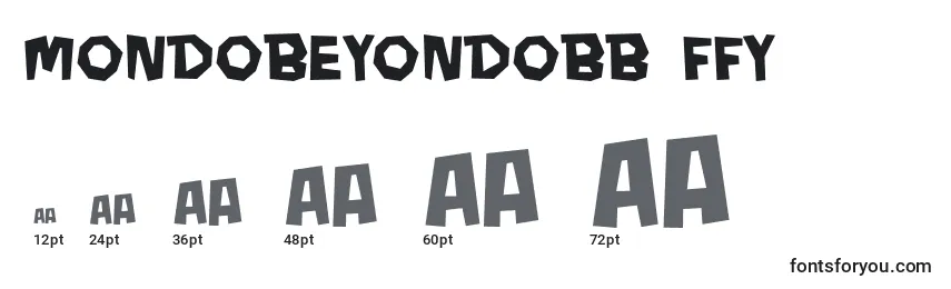 Размеры шрифта Mondobeyondobb ffy