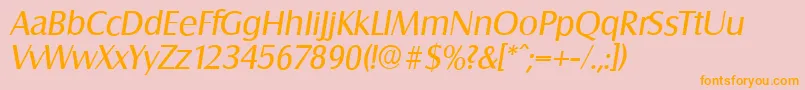 SalzburgserialItalic Font – Orange Fonts on Pink Background