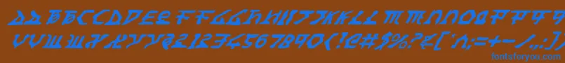 HomeworldTranslatorItalic Font – Blue Fonts on Brown Background