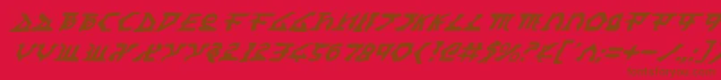 HomeworldTranslatorItalic Font – Brown Fonts on Red Background