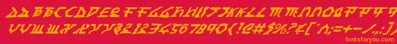 Más sobre la fuente HomeworldTranslatorItalic fuente HomeworldTranslatorItalic – Fuentes Naranjas Sobre Fondo Rojo