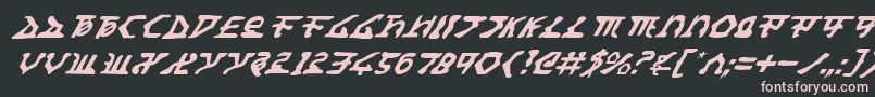 HomeworldTranslatorItalic Font – Pink Fonts on Black Background