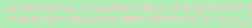 HomeworldTranslatorItalic Font – Pink Fonts on Green Background