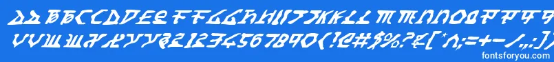 HomeworldTranslatorItalic Font – White Fonts on Blue Background
