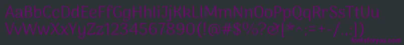 ArimamaduraiLight Font – Purple Fonts on Black Background