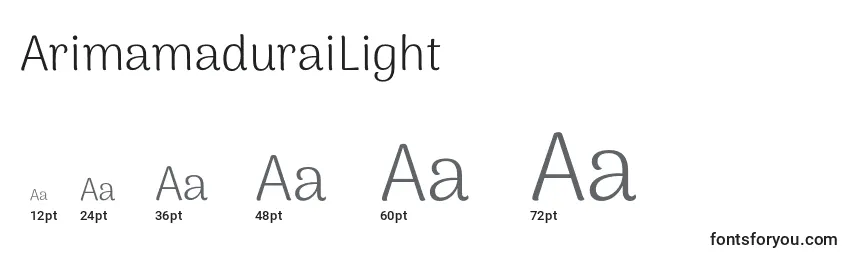 Размеры шрифта ArimamaduraiLight