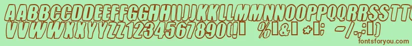 Tasteless Font – Brown Fonts on Green Background