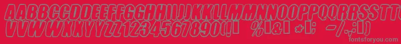 Tasteless Font – Gray Fonts on Red Background