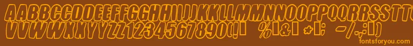 Tasteless Font – Orange Fonts on Brown Background