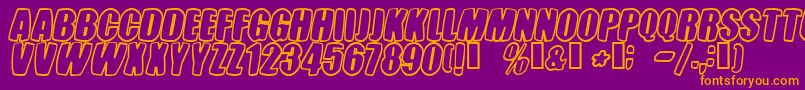 Tasteless Font – Orange Fonts on Purple Background