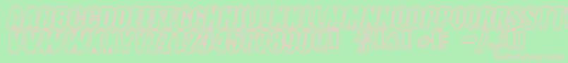 Tasteless Font – Pink Fonts on Green Background